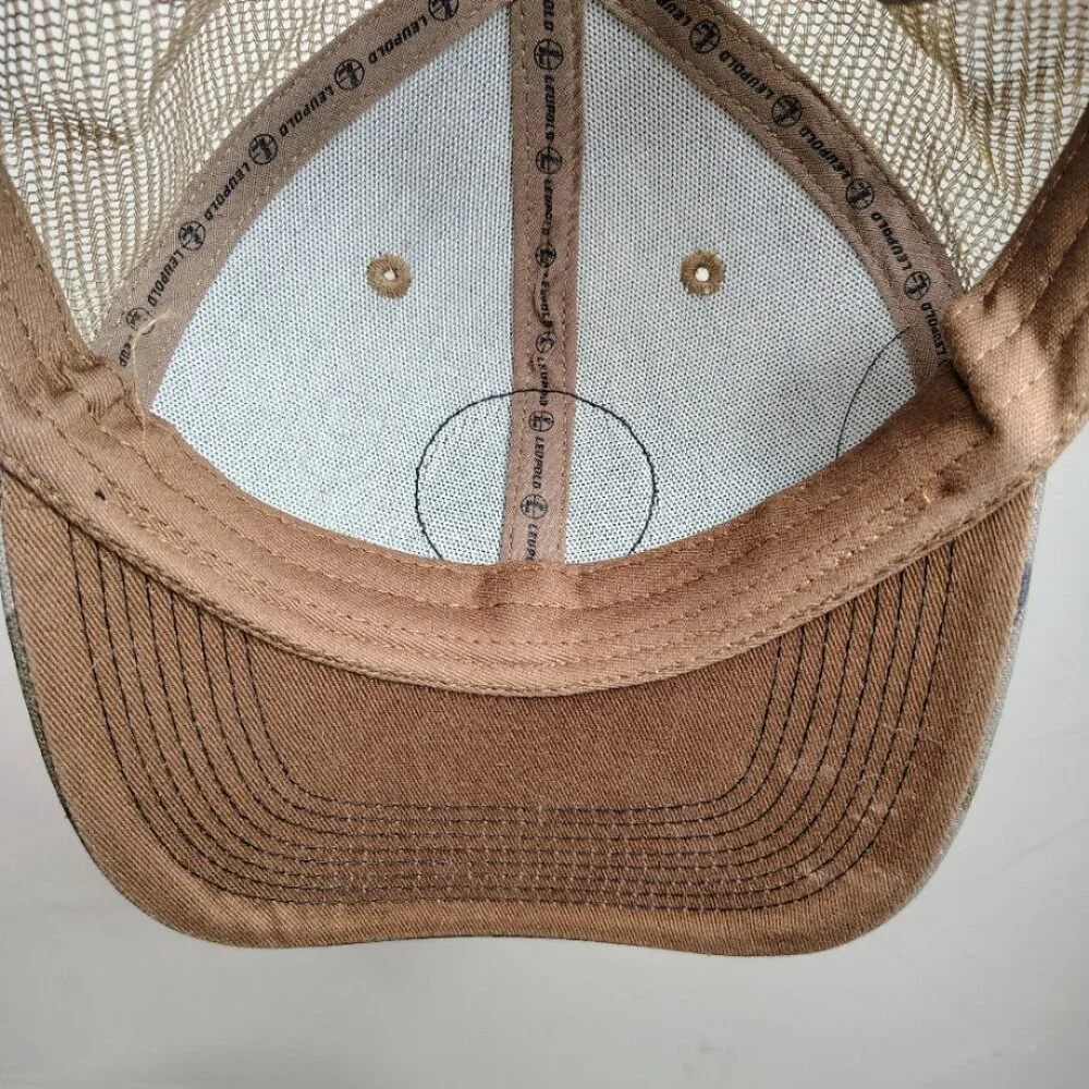 Leupold Optics Trucker Hat Cap‎ Snap Back Tree Bark Camo Mesh Hunting Work Men's